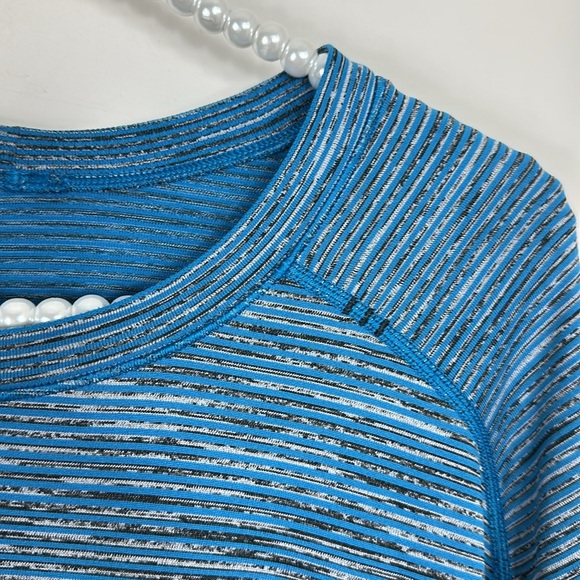 Lululemon Blue & Gray  Metal Tech Vent Long Sleeve Running Athletic Shirt Large - Picture 2 of 7